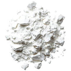 White Powder with Transparent Background, Isolated on Black, Texture of Powder with Clumps, Fine Powder, Close Up of Powder,  White Powder on Black Background