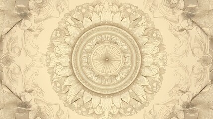 Line art illustration of a sample diploma design featuring intricate backgrounds Customizable and easy to modify with color adjustments