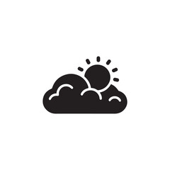 CLOUD ICON BLACK  VECTOR EPS 10