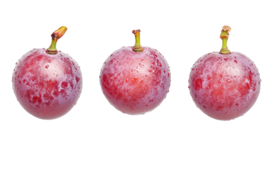 Red grape fruit on transparent background, png	
