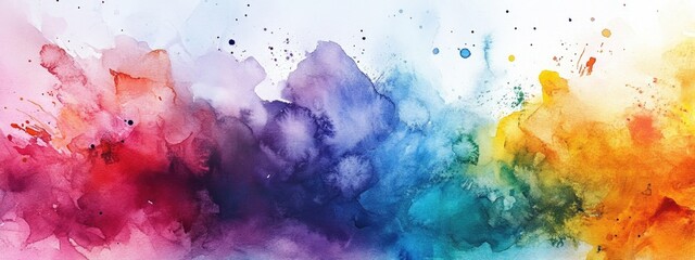 Watercolor painting with vibrant hues