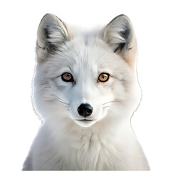 Obraz premium Arctic fox portrait isolated on transparent background