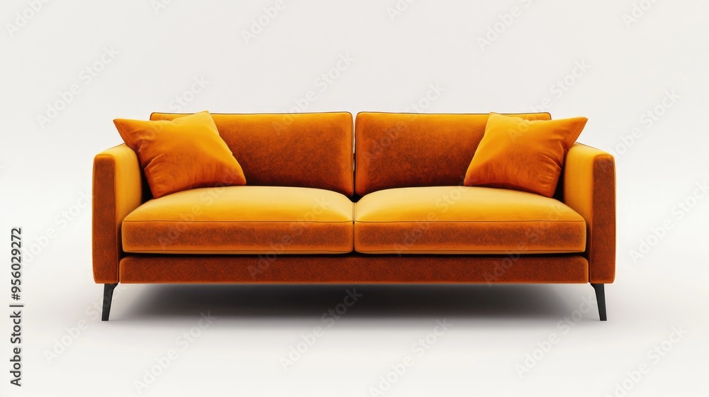 Aufkleber 3d rendering of a sofa isolated on a white background