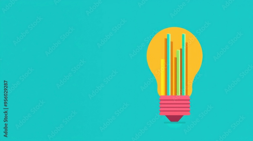 Poster lightbulb idea chart.