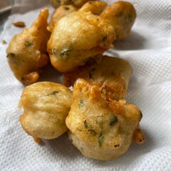 Closeup of Indian Snack Mysore Bonda 
