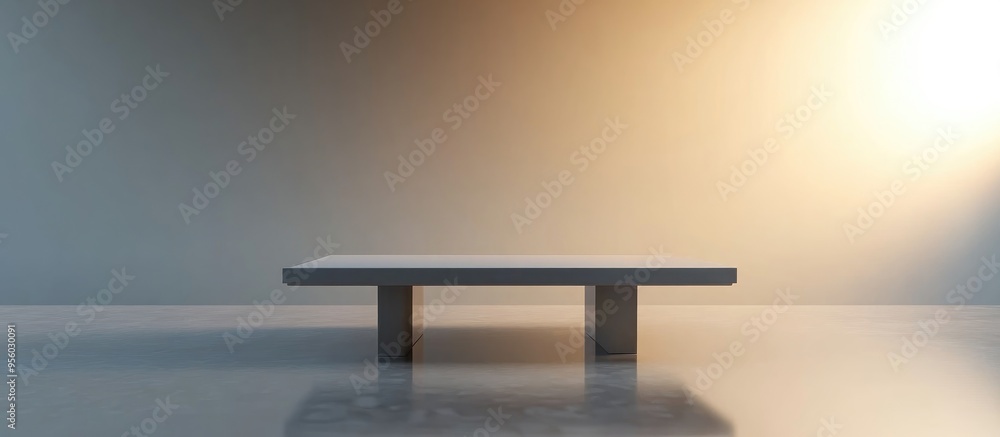 Poster empty table for 3d rendering product display montages
