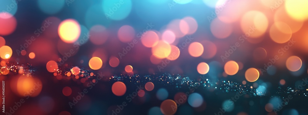 Poster Abstract texture with a light bokeh background rendered in 3D cartoon style