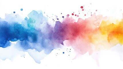 Obraz premium Watercolor palette illustration on a white background