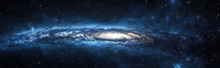 Cartoon style 3D rendering of the Milky Way Galaxy