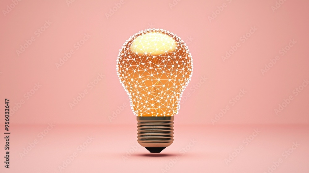 Poster lightbulb idea network.
