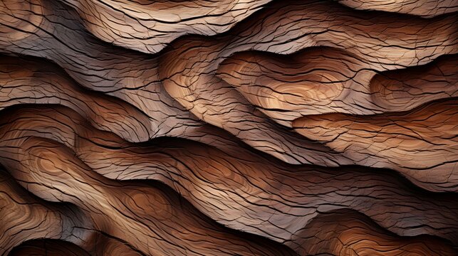 a close up of a wood carving. 