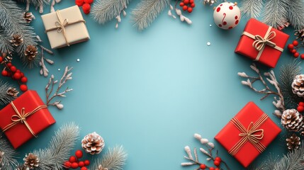 Festive greeting card and banner for Christmas celebrations and holiday gifting