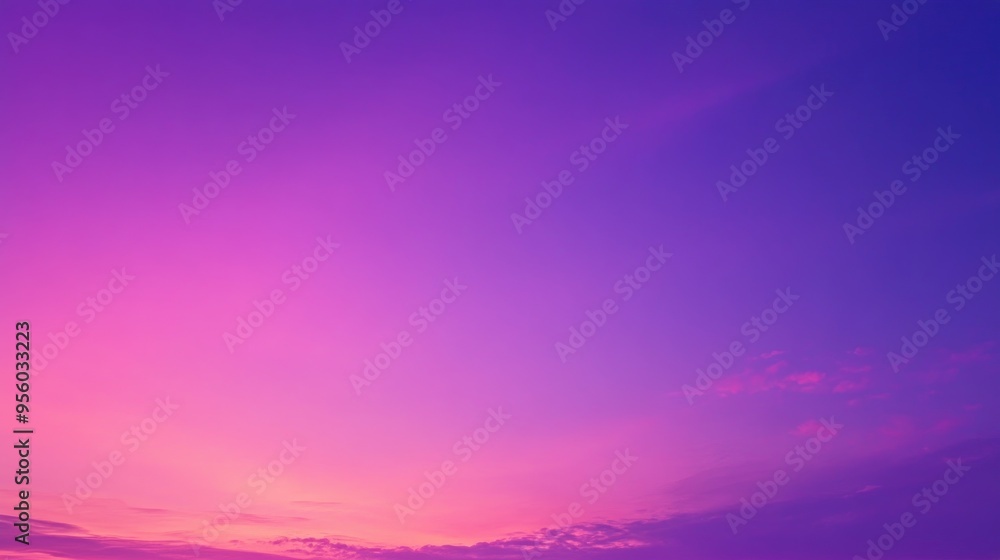 Poster vibrant purple sky gradient featuring ample copy space and an empty template ideal for an abstract b