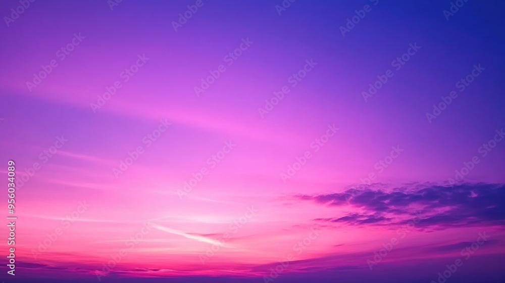 Poster vibrant purple sky gradient featuring ample copy space and an empty template ideal for an abstract b