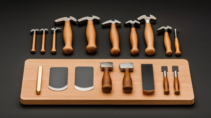 DIY projects with tools and materials, creative and hands-on tones, space for text