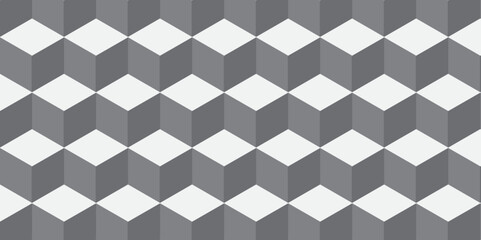 Seamless pattern block cube background. hexagon Cubes mosaic shape vector design. Minimal Abstract black and gray from cubes vector art design. Geometric tiles and mosaic creative stylish