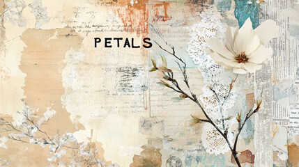 old vintage grunge ripped paper texture retro background