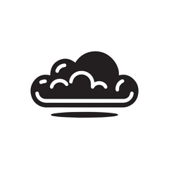 CLOUD ICON BLACK  VECTOR EPS 10