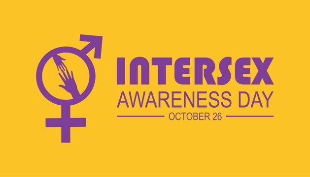 Intersex Awareness Day is observed every year on October. Medical Healthcare Awareness concept. background, placard, banner template Vector illustration design.
