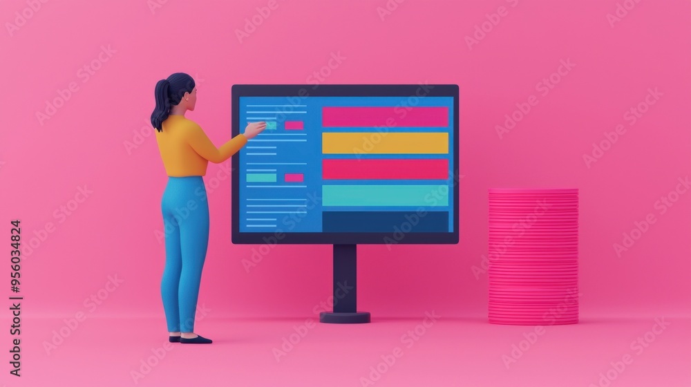 Poster web design concept.