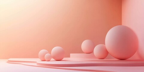 Fototapeta premium Stunning minimalist abstract backdrop 3D illustration and rendering