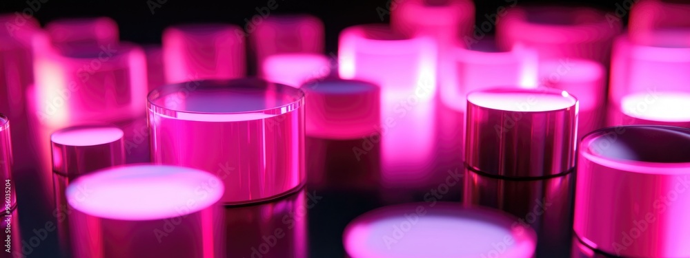 Aufkleber abstract background featuring pink cylinders set against a black and white backdrop high quality 3d 