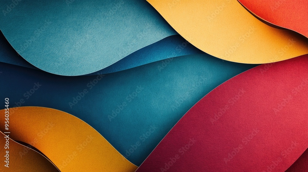 Poster textured paper background with an abstract colorful design