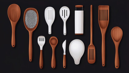 Cooking techniques with kitchen tools and methods, practical and detailed tones, space for text