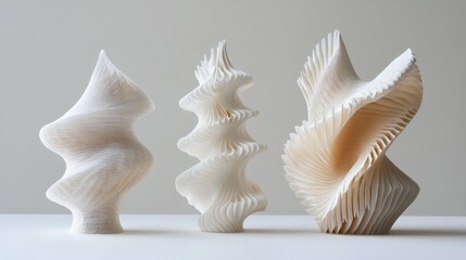 Obraz premium Three dimensional curled forms