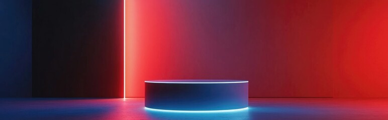Obraz premium Abstract minimalist background featuring a pedestal 3D illustration