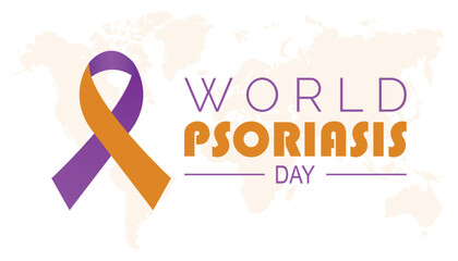 World Psoriasis Day is observed every year on October. Medical Healthcare Awareness concept. background, placard, banner template Vector illustration design.