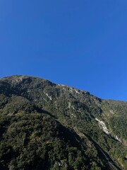 Mountain Edge On A Clear Blue Day
