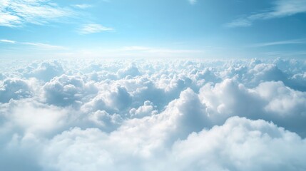 Blue sky and clouds background with lots of copy space