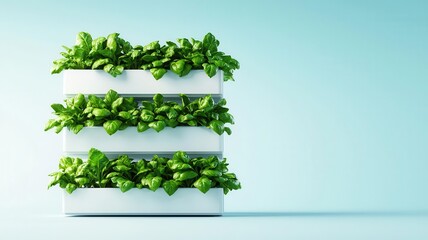 Green City, Urban Farming Vertical Gardens, 3D illustration