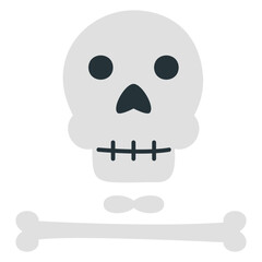 skull flat icon