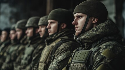 Fototapeta premium Soldiers in Formation