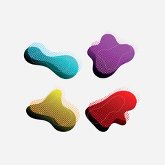 abstract shape with halftone effect