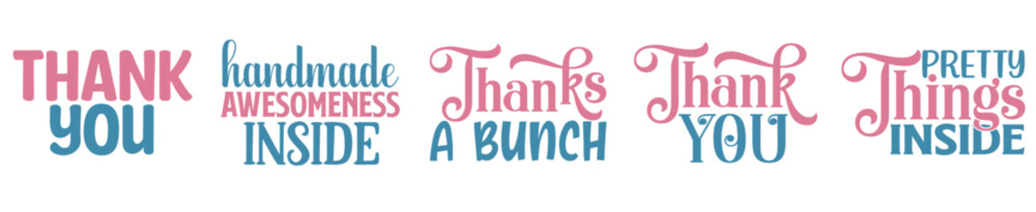 Classic Thanksgiving Bundle Calligraphy, Phrases Collection Vector Illustration for Logo, Poster, Stationery