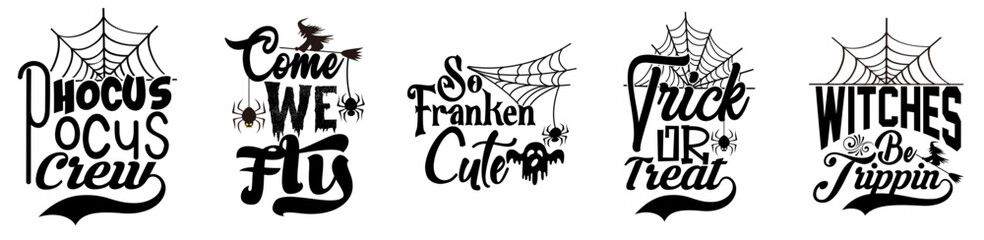 Vibrant Halloween Design Bundle Labels And Badges, Invitation Collection Vector Illustration for Packaging, Greeting Card, Infographic