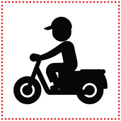 Feel the Wind in Your Hair with This Classic Icon of a Motorcycle Rider in Motion.