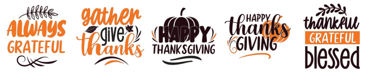 Minimal Fall Bundle Calligraphic Lettering, Inscriptions Collection Vector Illustration for Newsletter, Greeting Card, Flyer