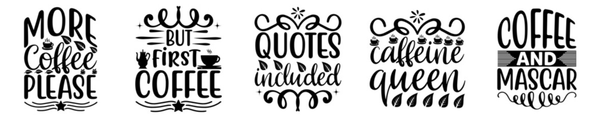 Simple Coffee Design Bundle Labels And Badges, Invitation Bundle Vector Illustration for Stationery, Flyer, Magazine