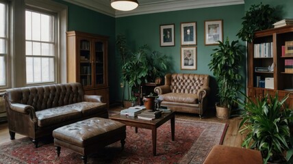 Naklejka premium psychiatrists office room interior