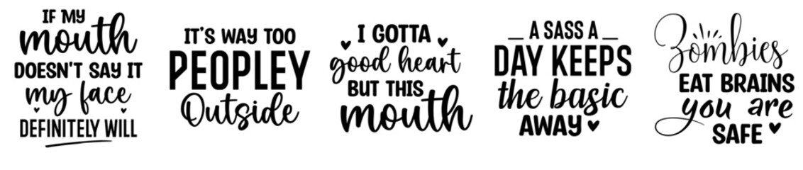 Classic Sarcastic Bundle Invitation, Calligraphy Bundle Vector Illustration for Packaging, Book Cover, Brochure