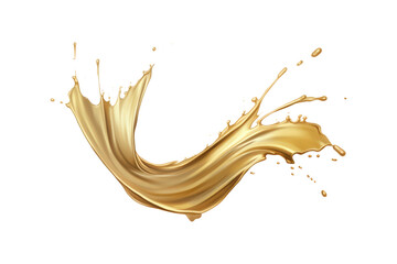 Golden liquid flowing and splashing, ideal for beverage or luxury product advertising, cosmetic marketing, or abstract design projects