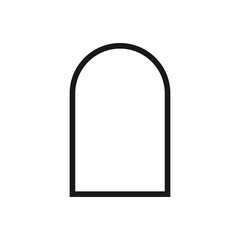 Vintage minimalist frame isolated on white background. Decorative frame. Vector