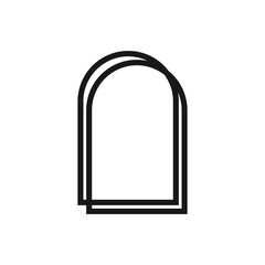 Vintage minimalist frame isolated on white background. Decorative frame. Vector