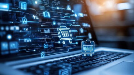 Fototapeta premium 4h Ecommerce Marketing: Strategies to Build Unbreakable Customer Loyalty Using Data And AI