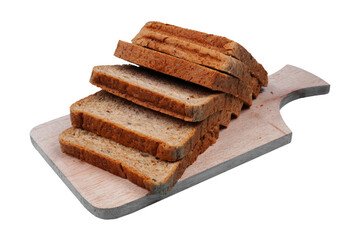 Sliced rye bread wheat bread isolated transparent