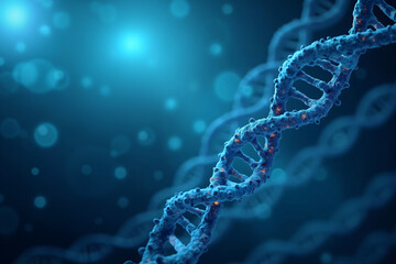 medical illustration of a DNA strand